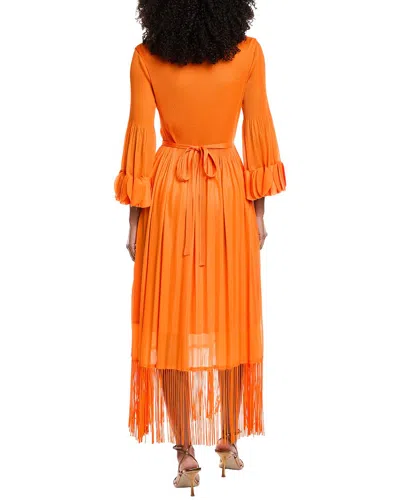 Beulah Solid Maxi Dress In Orange