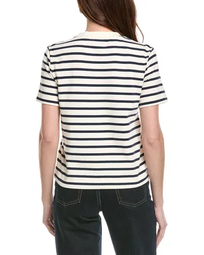 Kenneth Cole Stripe T-shirt In White