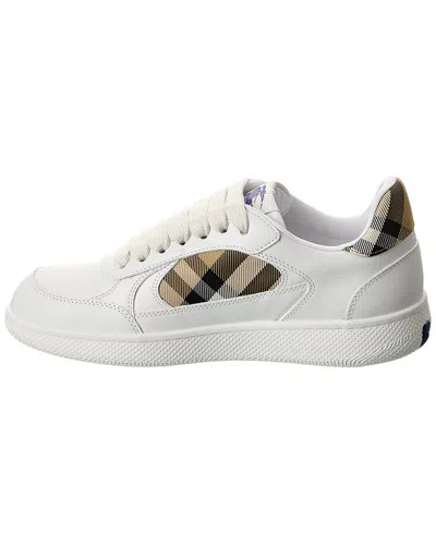 Burberry Low Top Sneakers Padded Collar Rubber Sole In Multi