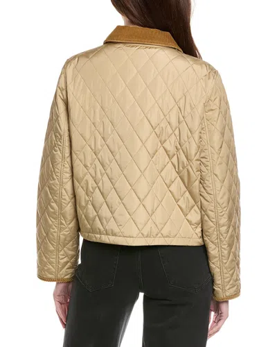 Burberry Doreset Diamond-quilted Jacket In Brown