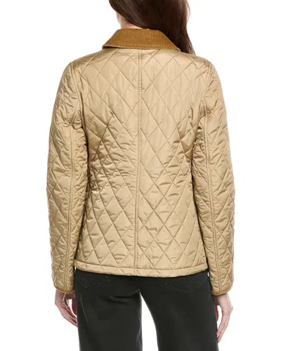 Burberry Doreset Diamond-quilted Jacket In Brown