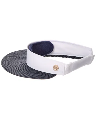 Bruno Magli Straw Visor In White