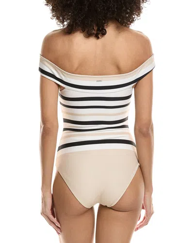 Simkhai Walker Off Shoulder One-piece In Brown