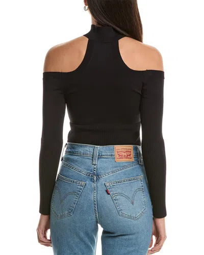 Simkhai Lila Cold Shoulder Top In Black