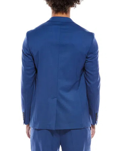 Theory Wool-blend Suit Jacket In Blue