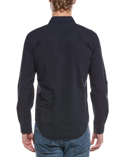 Onia Poplin Button Down Shirt In Blue