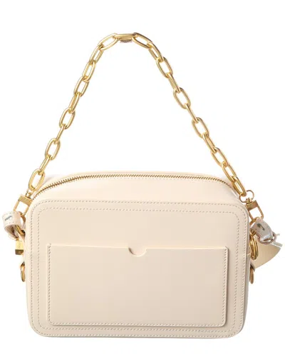 Off-white Medium Leather Camera Bag In White