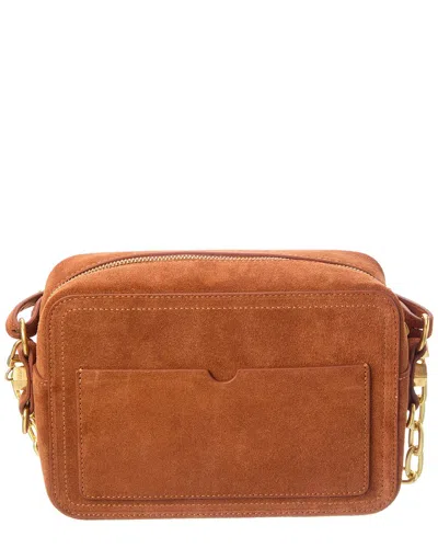 Off-white Medium Suede Camera Bag In Brown