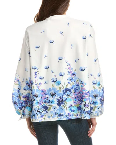 Colette Rose Bow Tie Front Top In White