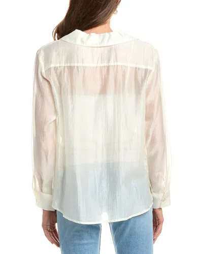 Colette Rose Button Front Top In White