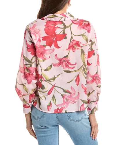 Colette Rose Button Front Top In Pink