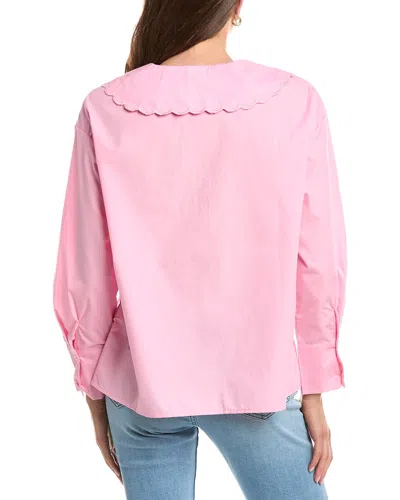 Colette Rose Button Front Top In Pink