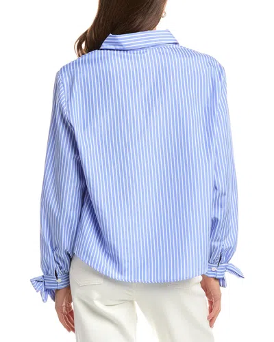 Colette Rose Button Front Top In Blue