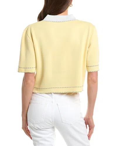 Colette Rose Button Front Top In Yellow