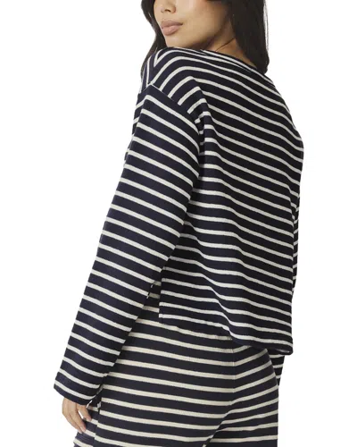 Splendid Livie Stripe Pullover In Black