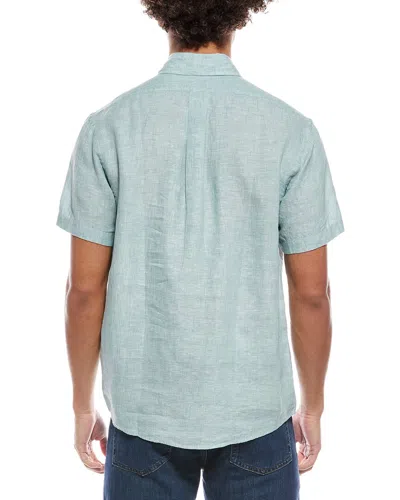 Brooks Brothers Irish Linen Short-sleeve Sport Shirt In Green
