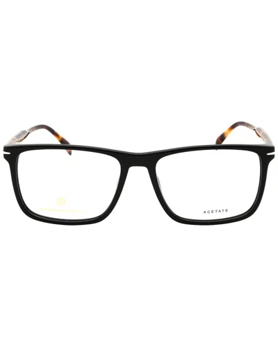 David Beckham Db1124 Rectangular Acetate Eyeglasses In Black