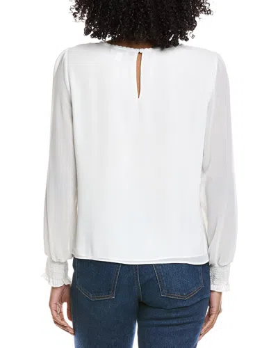 Cece Embroidered Top In White