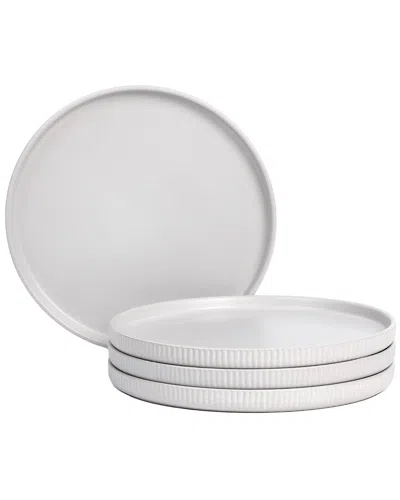 Stone Lain Haven 4-pc. Stoneware Dinner Plate In White
