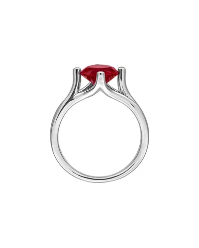 Rina Limor Silver 2.00 Ct. Tw. Lab-grown Ruby Ring In Red