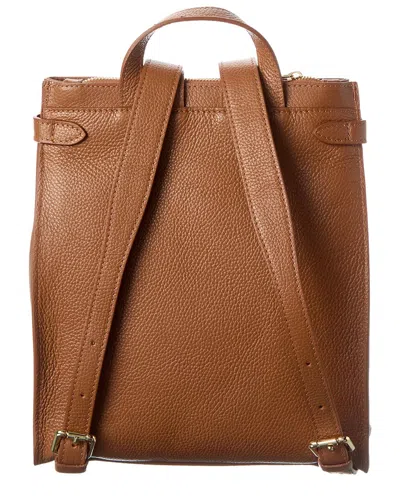 Italian Leather Backpack In Brown