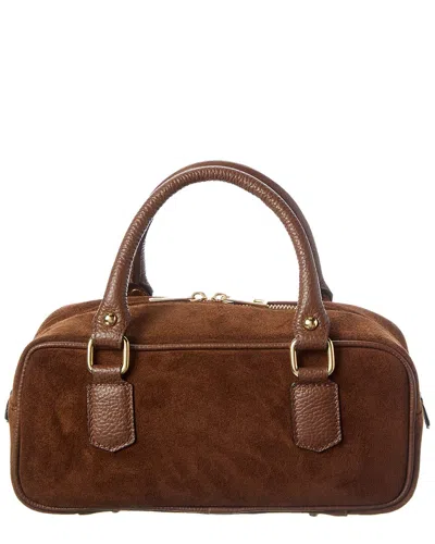 Italian Leather Top Handle Bag In Pattern