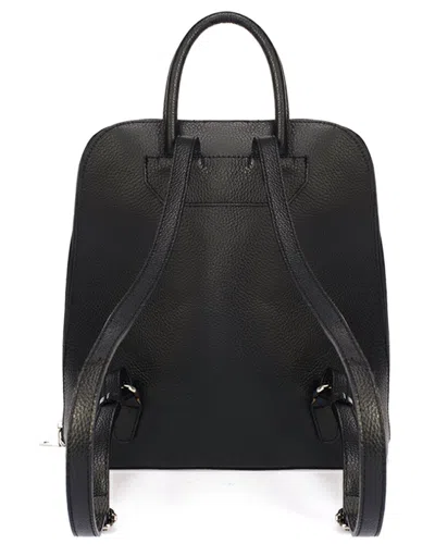 Italian Leather Backpack In Black