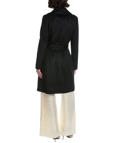 Cole Haan Wool-blend Coat In Black