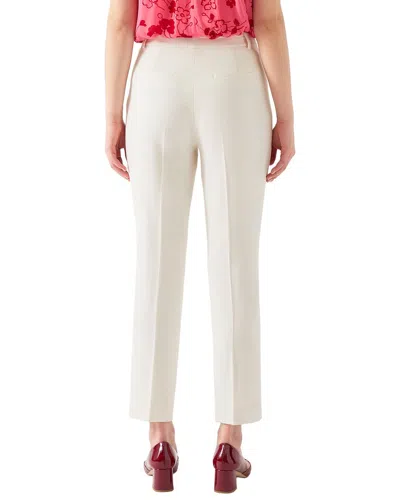 Lk Bennett Lily Flat Front Pants In White