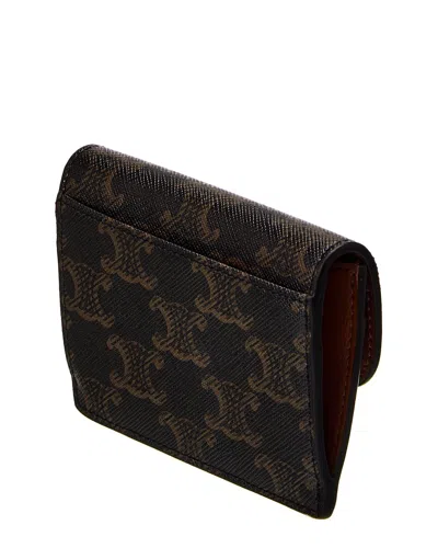 Celine Triomphe Wallet In Brown