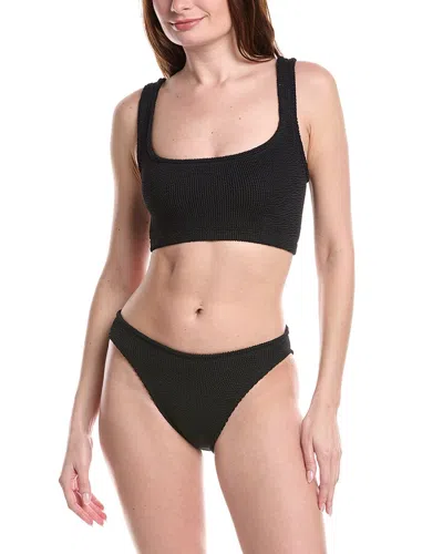 Hunza G 2pc Coverage Xandra Bikini Set In Black
