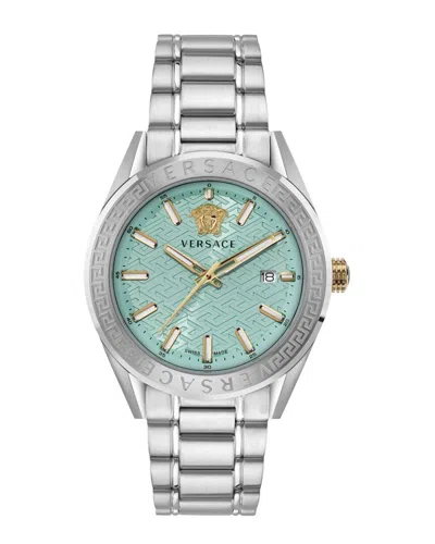 Versace Men's V-code Watch In Silver