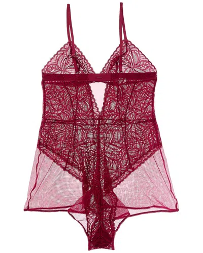 Dkny Lace Romper In Red