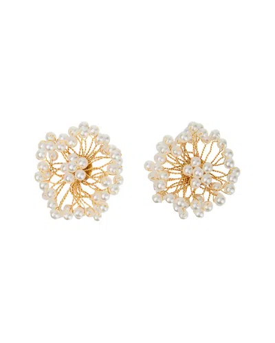 Saachi Pearl Webbed Earrings In Multi