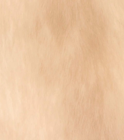 Shop Prada Ostrich And Mink Fur Scarf In Beige