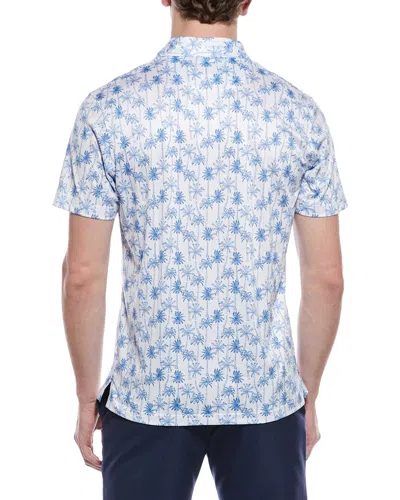 Tailorbyrd Vintage Palm Trees Printed Mesh Perform In White