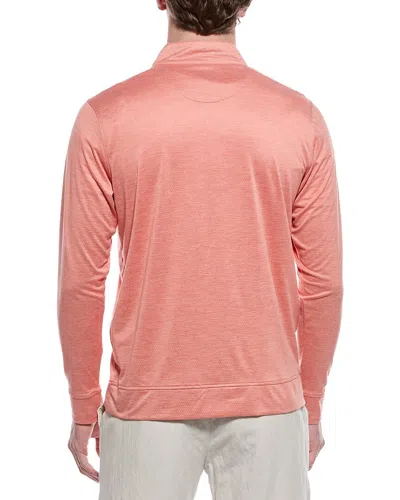 Tailorbyrd Melange Mesh Performance Quarter Zip Pullover In Orange