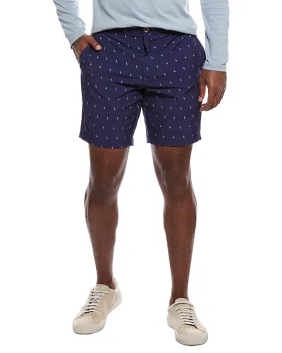 Tailorbyrd Printed Performance Short In Blue