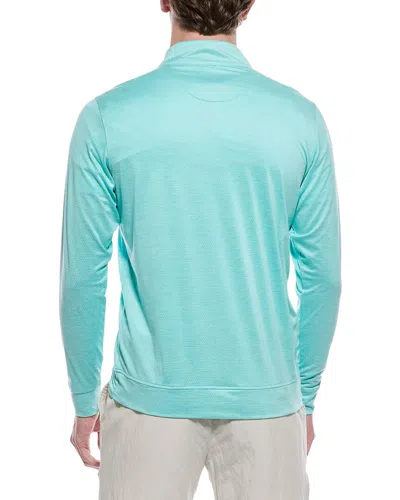 Tailorbyrd Melange Mesh Performance Quarter Zip Pullover In Blue