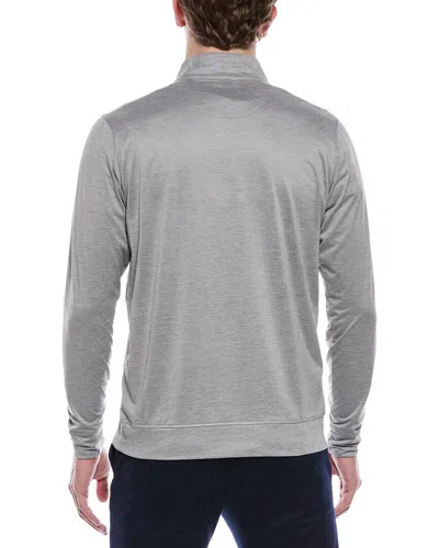 Tailorbyrd Melange Mesh Performance Quarter Zip Pullover In Gray