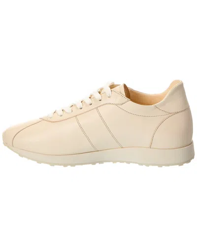 The Row Mica Leather Low-top Sneakers In Neutral