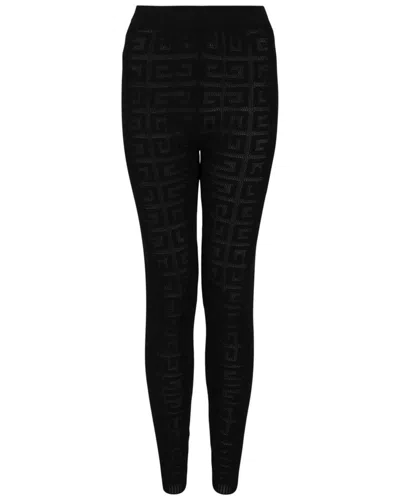 Givenchy Logo-pattern Leggings In Black