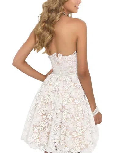 Silvia Rufino White Solid Mini Dress In White