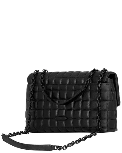 Rebecca Minkoff Edie Medium Crossbody With Square Quilt Bag In Black