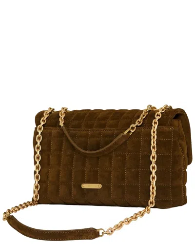 Rebecca Minkoff Edie Medium Crossbody With Square Quilt Bag In Brown