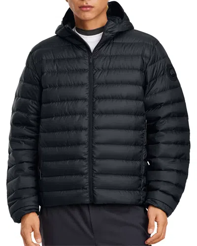 Canada Goose Men Stratus Tonal Label Hooded Jacket In Black