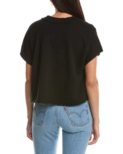 Project Social T Dorian Button Front Top In Black