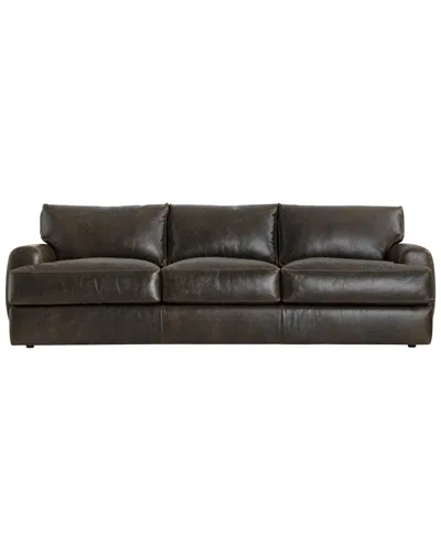 Bernhardt Cameron Leather Sofa In Black