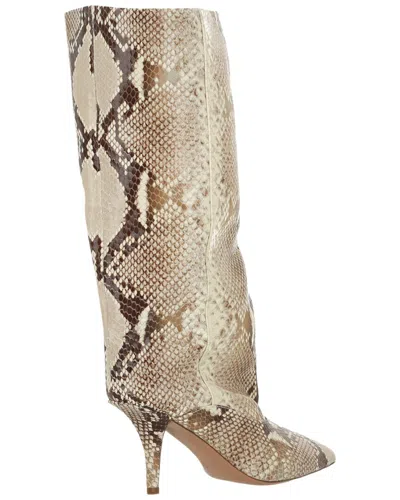 Paris Texas Ines Printed Python Mid-calf Boots In Animal Print