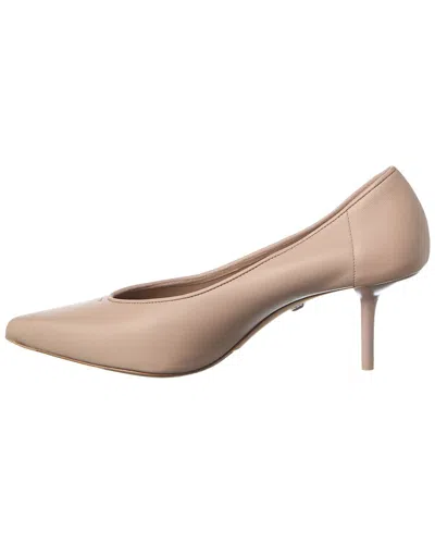 Max Mara Leather Pump In Neutral